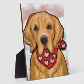 Golden Retriever Fotoplatte (Seite)