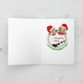 Golden retriever-"freche oder Nizza" Feiertagskarte (Innenseite)