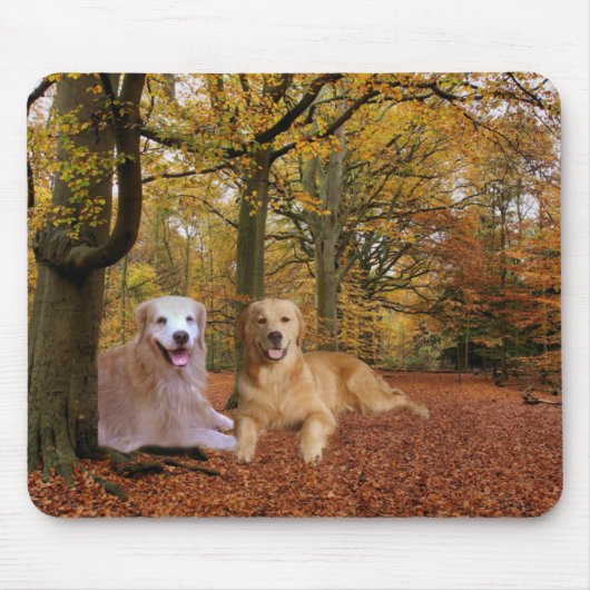 Golden retriever-Freundschaft Mousepad (Vorne)