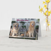 Golden Retriever Frische Weinkultur und Erde Karte (Gelbe Blume)