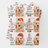 Golden Retriever Frohe Weihnachten Niedlicher Hund Geschenkpapier Set (Beispiel)
