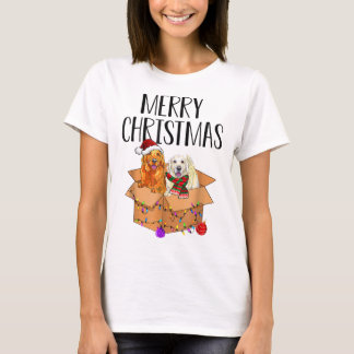 Golden Retriever Frohe Weihnachten Weihnachten Wei T-Shirt