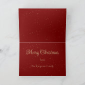 Golden Retriever Frohe Weihnachtskarte Rot Einladung (Innenseite)