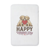 Golden Retriever Frohen Valentinstag Badematte (Vorderseite Vertikal)