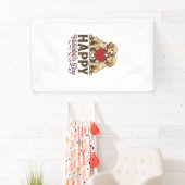 Golden Retriever Frohen Valentinstag Banner (Insitu)