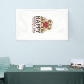 Golden Retriever Frohen Valentinstag Banner (Messeveranstaltung)