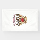 Golden Retriever Frohen Valentinstag Banner (Horizontal)