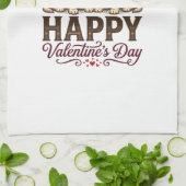 Golden Retriever Frohen Valentinstag Geschirrtuch (Gefaltet)