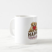 Golden Retriever Frohen Valentinstag Kaffeetasse (Vorderseite Links)