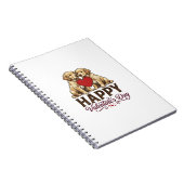 Golden Retriever Frohen Valentinstag Notizblock (Rechte Seite)