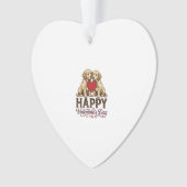 Golden Retriever Frohen Valentinstag Ornament (Vorderseite)