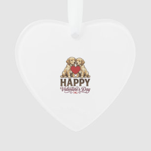 Golden Retriever Frohen Valentinstag Ornament