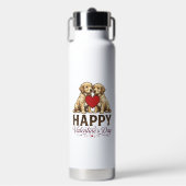 Golden Retriever Frohen Valentinstag Trinkflasche (Vorderseite)
