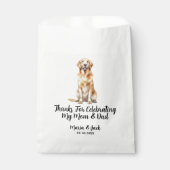 Golden Retriever Full Color Pet Wedding Geschenktütchen (Vorderseite)