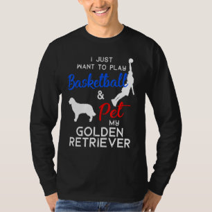 Golden Retriever Funny Basketball Downer Xmas T-Shirt