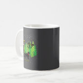 Golden Retriever Funny Bigfoot Christmas Alien Ufo Kaffeetasse (Vorderseite Links)