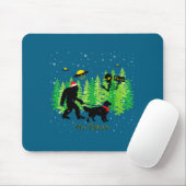 Golden Retriever Funny Bigfoot Christmas Alien Ufo Mousepad (Mit Mouse)