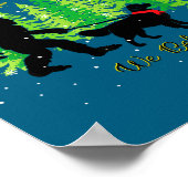 Golden Retriever Funny Bigfoot Christmas Alien Ufo Poster (Ecke)