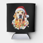 Golden Retriever Funny dog Christmas Santa Hat lig Dosenkühler (Vorderseite)