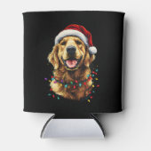 Golden Retriever Funny dog Christmas Santa Hat lig Dosenkühler (Vorderseite)