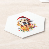 Golden Retriever Funny dog Christmas Santa Hat lig Untersetzer (angewinkelt)
