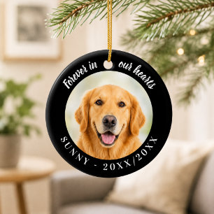 Golden Retriever für immer in unseren Herzen Schwa Keramik Ornament