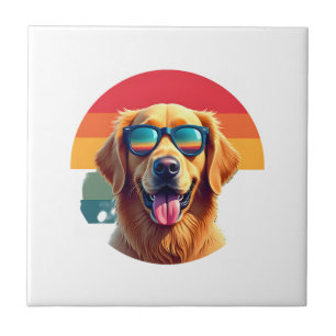 Golden Retriever für Kinder Jungen Mädchen Sonnenb Fliese
