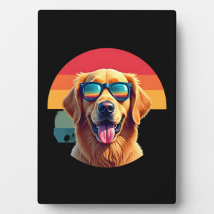 Golden Retriever für Kinder Jungen Mädchen Sonnenb Fotoplatte