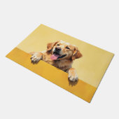 Golden Retriever Fußmatte Kunst (Schrägansicht)