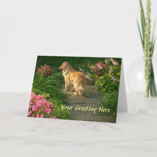 Golden retriever-Garten-Gruß-Karte Karte