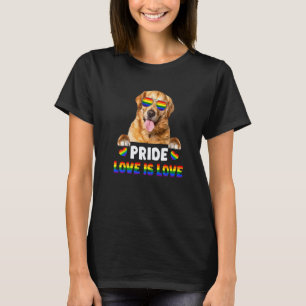 Golden Retriever Gay Pride Hund Lgbt Regenbogenf T-Shirt