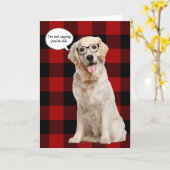 Golden Retriever Geburtstag kariert Karte (Gelbe Blume)