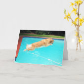 Golden Retriever Geburtstag Karte (Gelbe Blume)