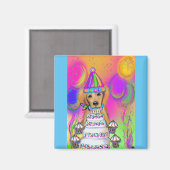 Golden Retriever Geburtstag Magnet (Vorderseite/Rückseite)