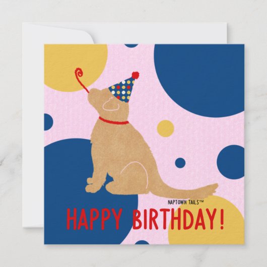 Golden Retriever Geburtstag Mitteilungskarte (Vorderseite)