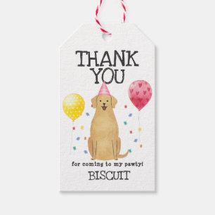 Golden Retriever Geburtstag Vielen Dank für Ihr In Geschenkanhänger