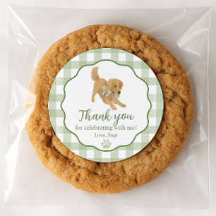 Golden Retriever Geburtstagsfeier Geschenk Dankesc Runder Aufkleber
