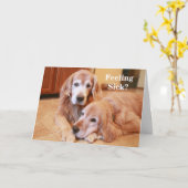 Golden Retriever Gefühl Sick Get Well Karte (Gelbe Blume)