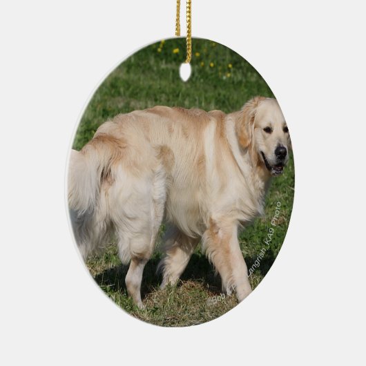 Golden retriever-Gehen Keramikornament (Rechts)