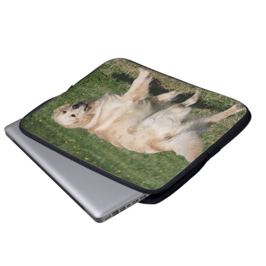 Golden retriever-Gehen Laptopschutzhülle (Vorne Knopf)