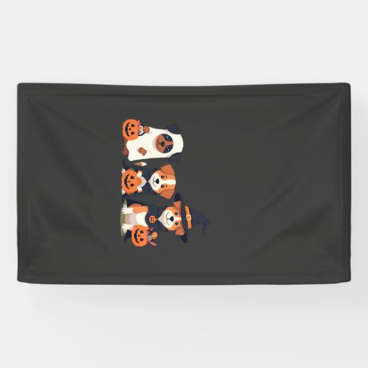 Golden Retriever Geist Halloween Süßigkeiten oder  Banner (Horizontal)