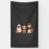 Golden Retriever Geist Halloween Süßigkeiten oder  Banner (Vertikal)