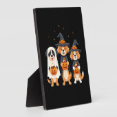 Golden Retriever Geist Halloween Süßigkeiten Oder  Fotoplatte (Seite)