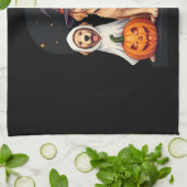 Golden Retriever Geist Halloween Süßigkeiten Oder Geschirrtuch (Gefaltet)