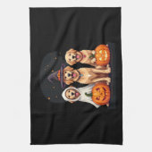 Golden Retriever Geist Halloween Süßigkeiten Oder Geschirrtuch (Vertikal)