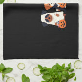 Golden Retriever Geist Halloween Süßigkeiten Oder Geschirrtuch (Gefaltet)