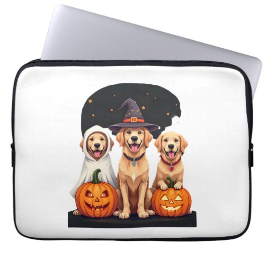 Golden Retriever Geist Halloween Süßigkeiten Oder Laptopschutzhülle (Vorderseite)