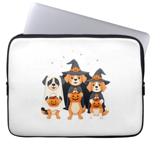 Golden Retriever Geist Halloween Süßigkeiten Oder Laptopschutzhülle (Vorderseite)