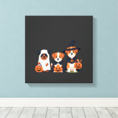 Golden Retriever Geist Halloween Süßigkeiten Oder Leinwanddruck (Insitu (Holzboden))