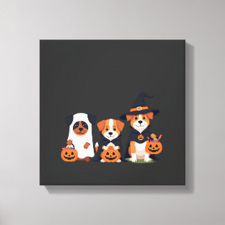 Golden Retriever Geist Halloween Süßigkeiten Oder  Leinwanddruck